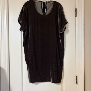 Elegant Brown Velvet Dress